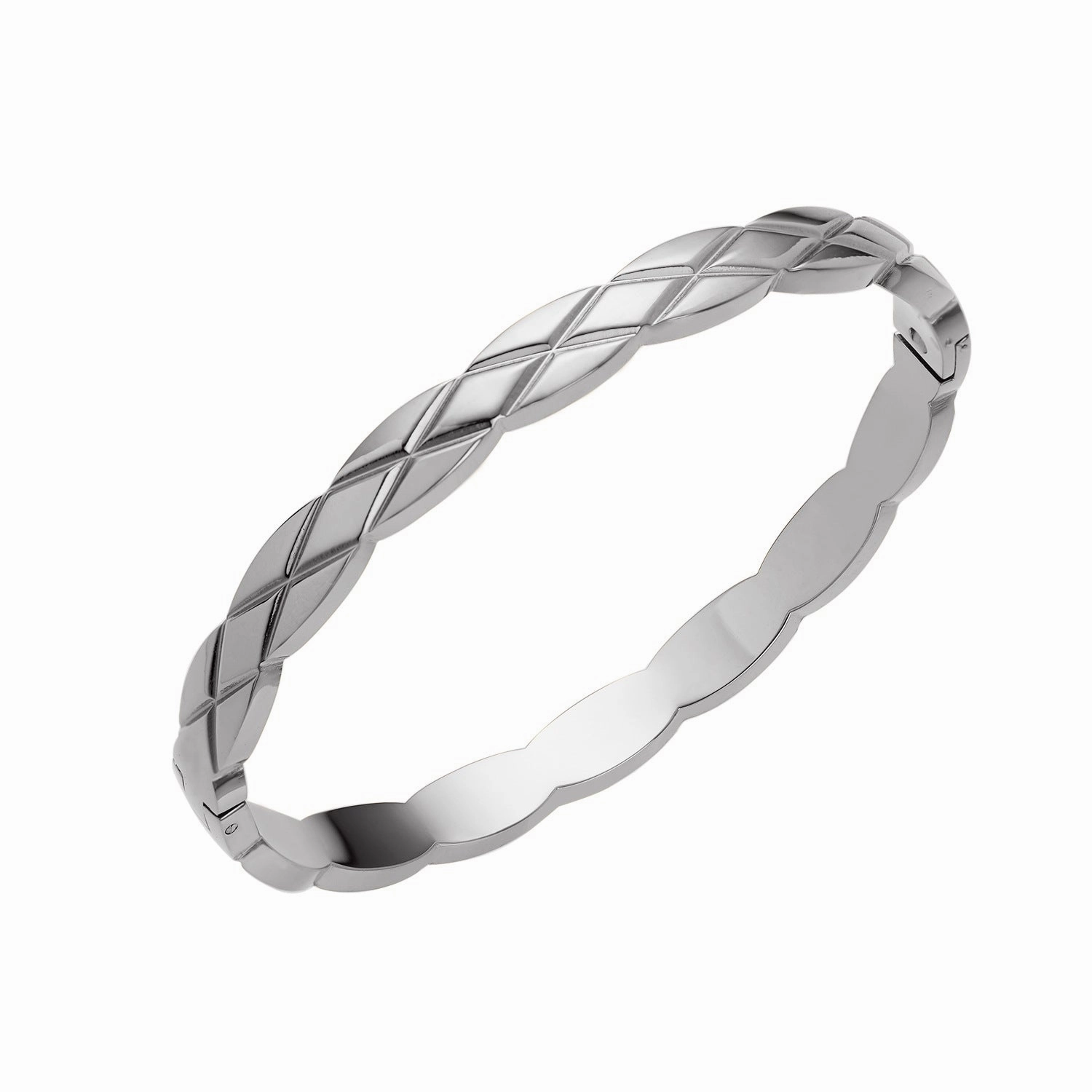 Wholesale 18K gold plated diamond retro stacked titanium steel bracelet