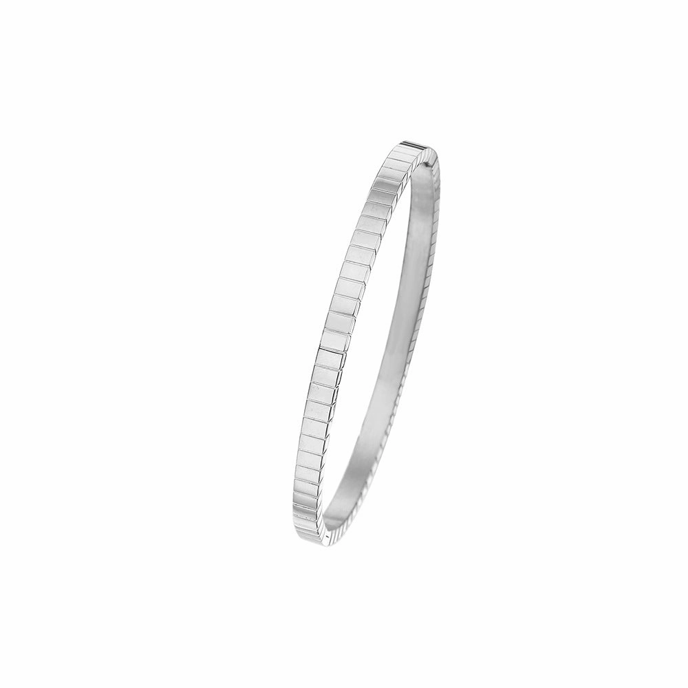 Wholesale 18K gold plated diamond retro stacked titanium steel bracelet