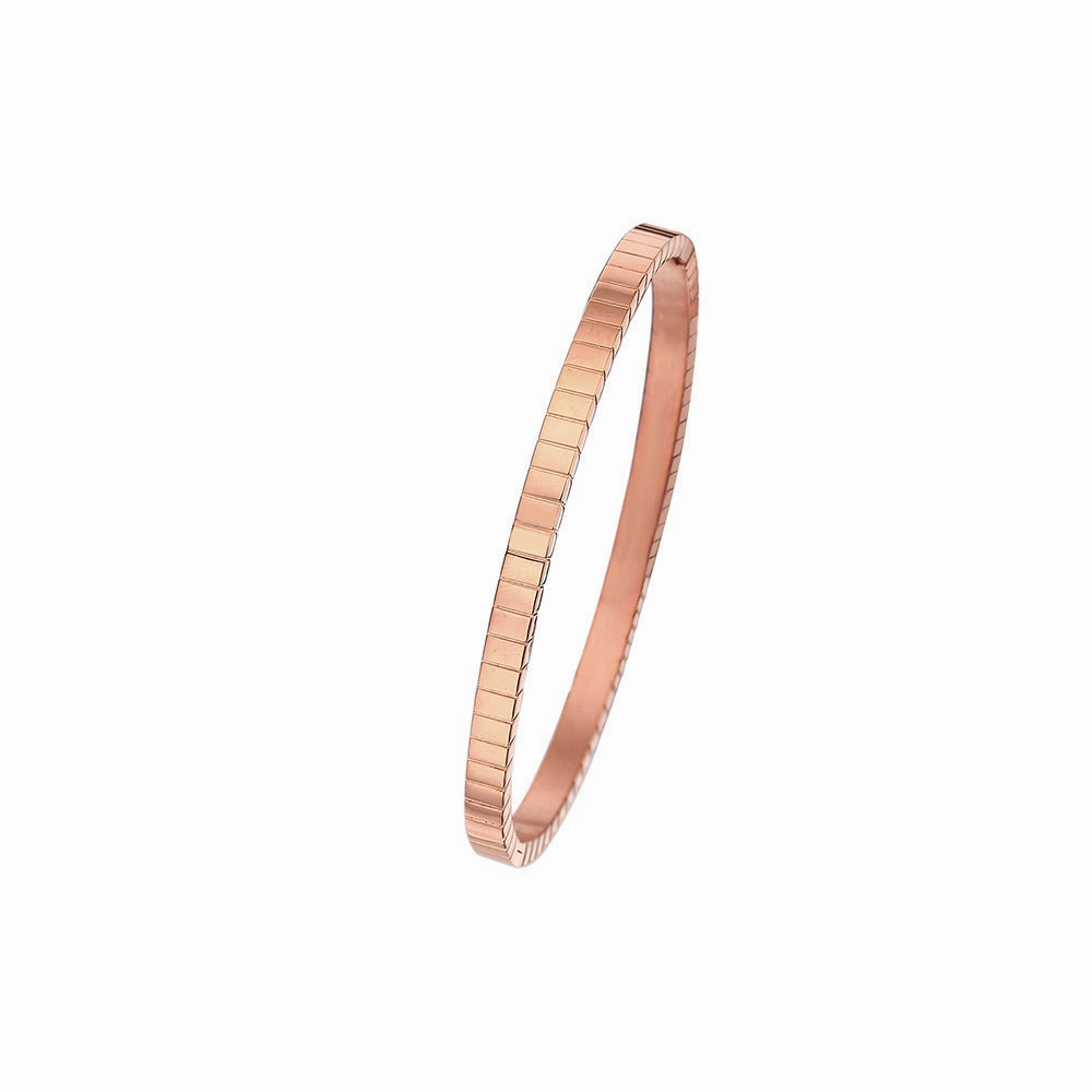Wholesale 18K gold plated diamond retro stacked titanium steel bracelet