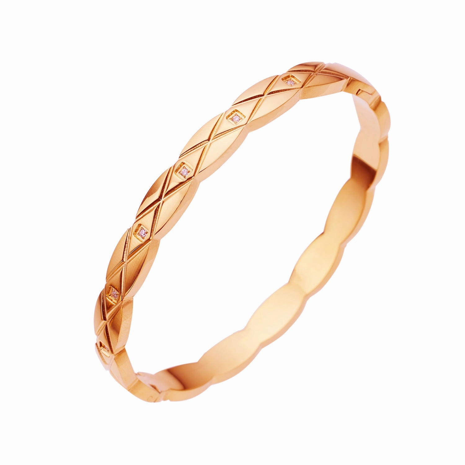 Wholesale 18K gold plated diamond retro stacked titanium steel bracelet