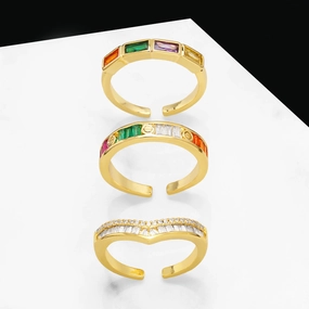 Wholesale 18K Gold Plated LGBT Copper Rings