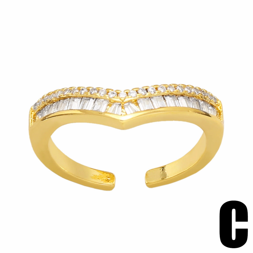 Wholesale 18K Gold Plated LGBT Copper Rings