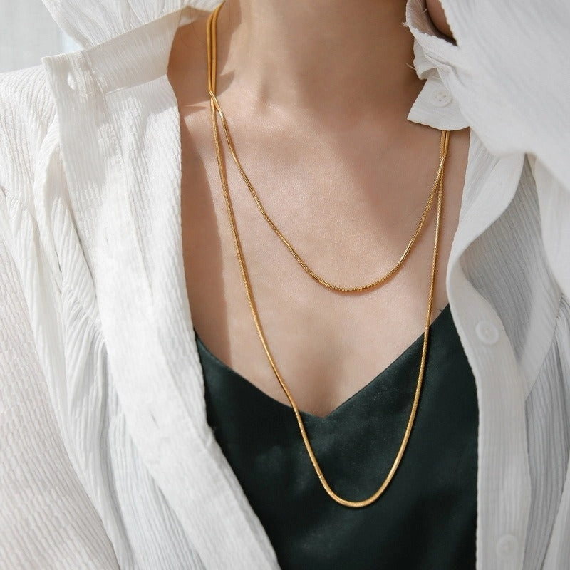Wholesale 18K gold plated long necklace