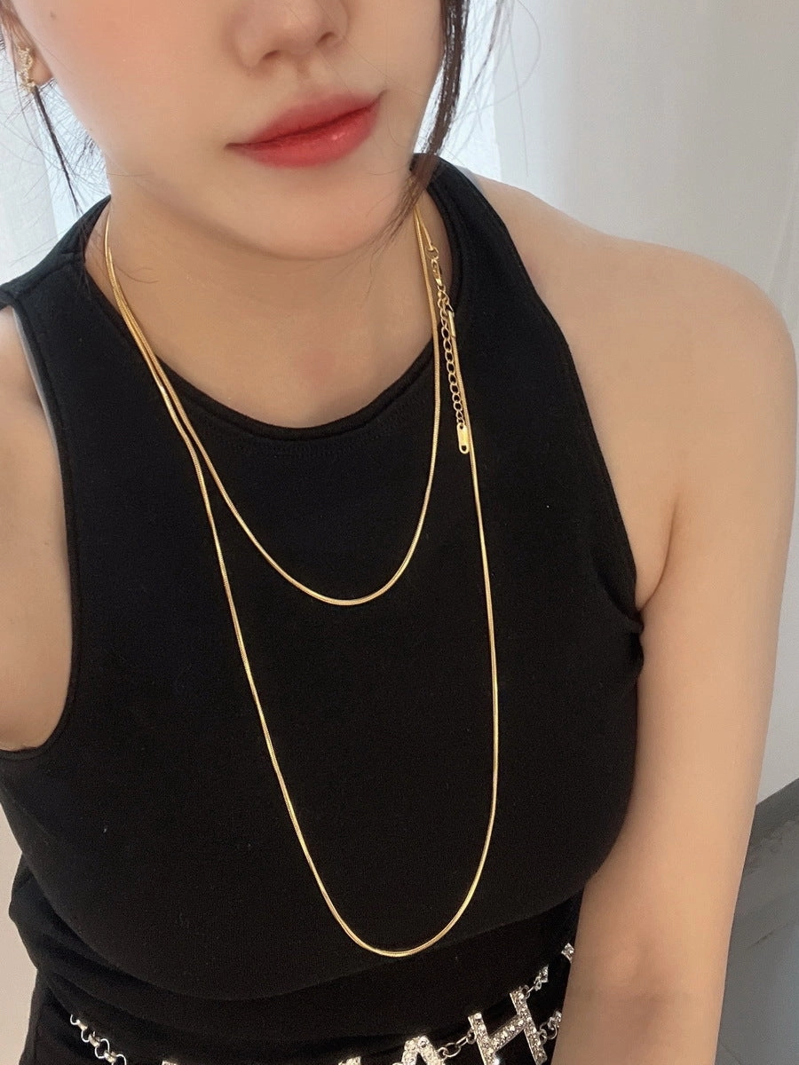 Wholesale 18K gold plated long necklace