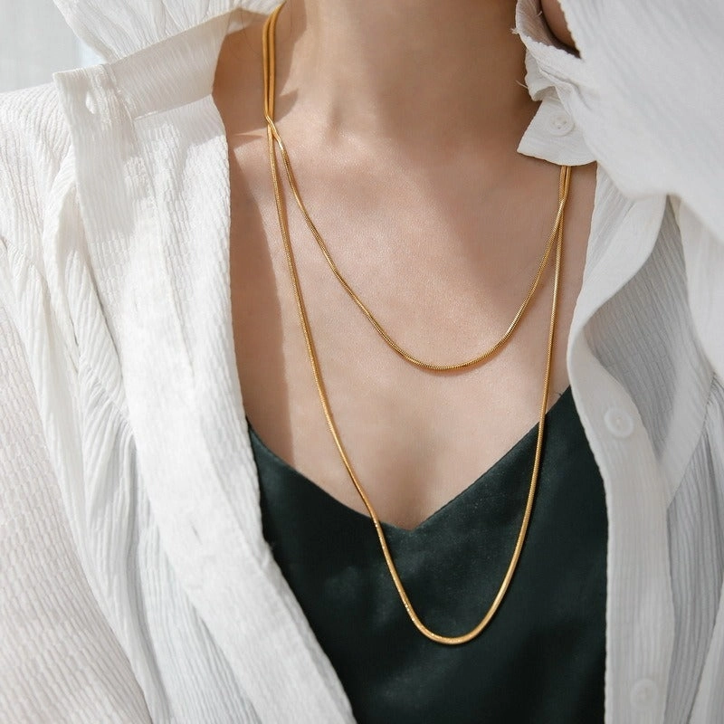 Wholesale 18K gold plated long necklace