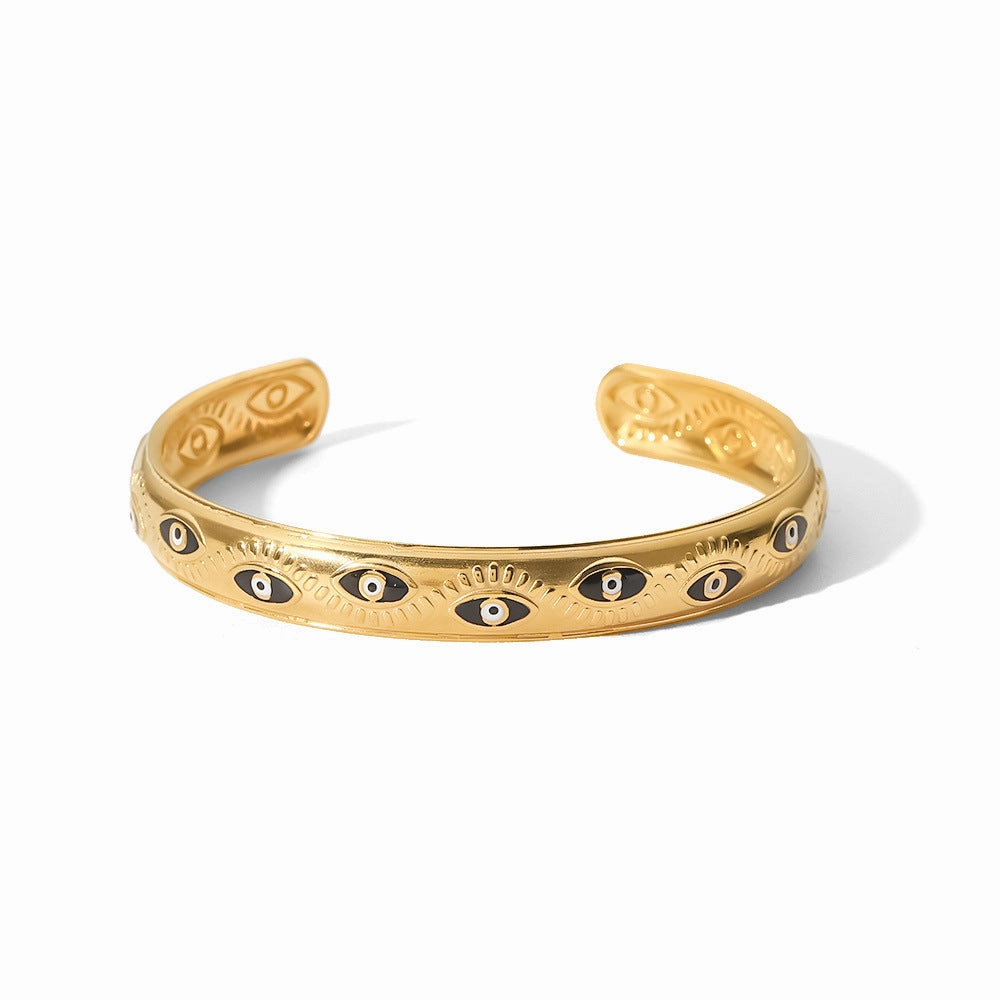 Wholesale 18k Gold-plated Open Stainless Steel Bracelets