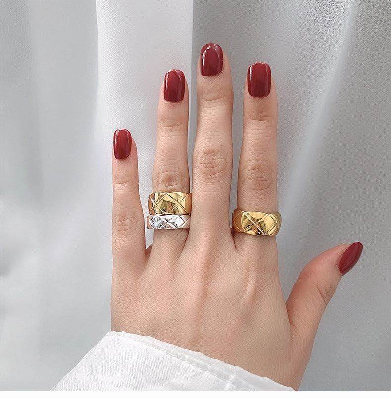 Wholesale 18K Gold Plated Stainless Steel Halo Ring