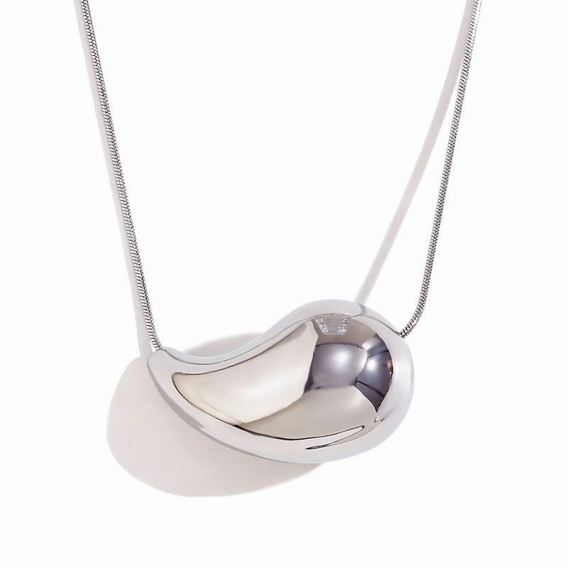 Wholesale 18K Gold Plated Stainless Steel Hollow Water Drop Necklace