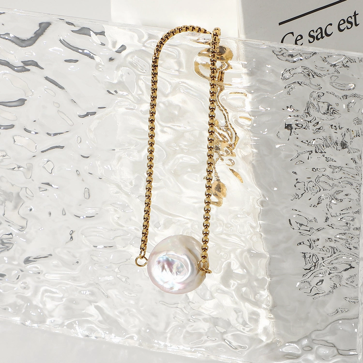 Wholesale 18k Gold-plated Stainless Steel Pearl Bracelet