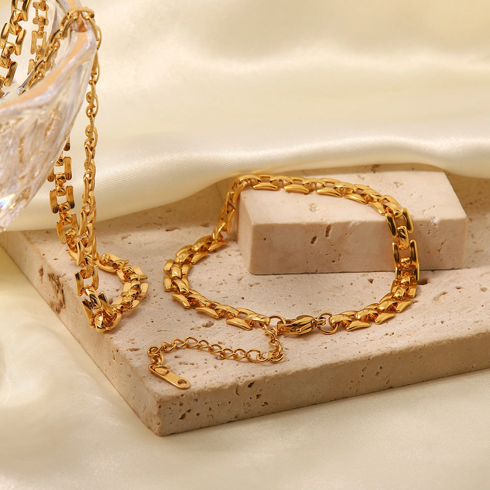Wholesale 18K Gold Plated Stainless Steel Pendant Bracelet
