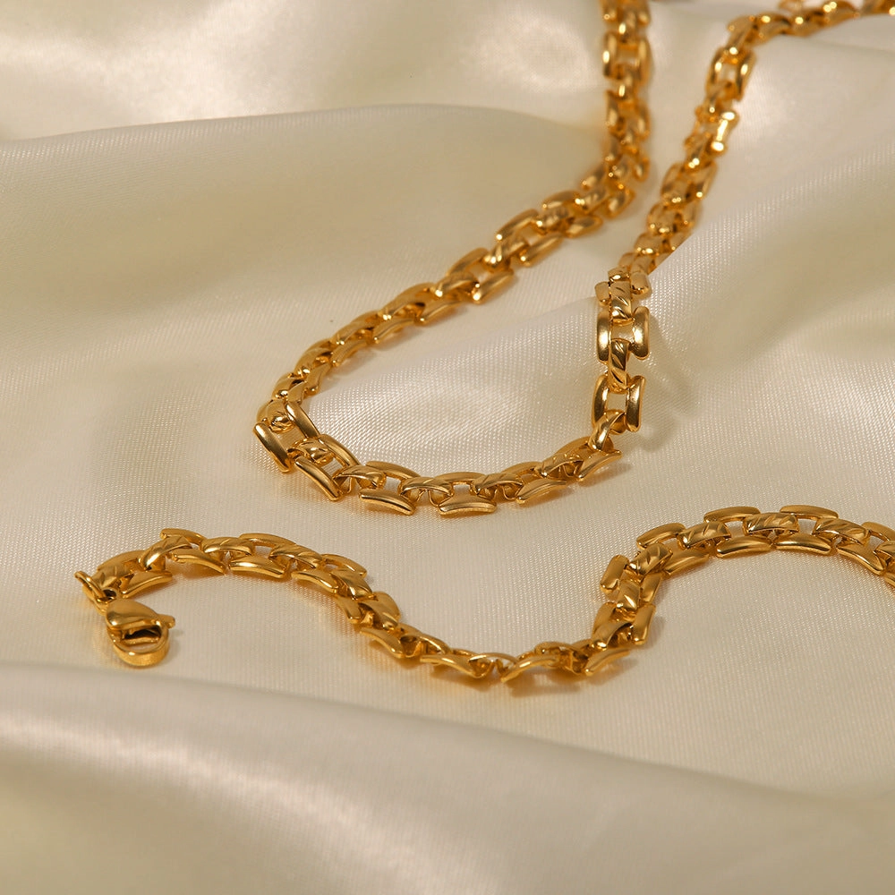 Wholesale 18K Gold Plated Stainless Steel Pendant Bracelet