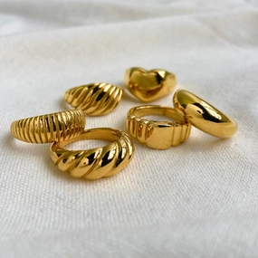 Wholesale 18K Gold Plated Stainless Steel Rings