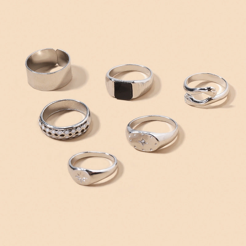 Wholesale 18K Gold Plated Stainless Steel Stacking Ring Set
