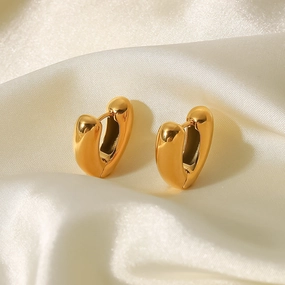 Wholesale 18K Gold Plated Stainless Steel Twisted Earrings