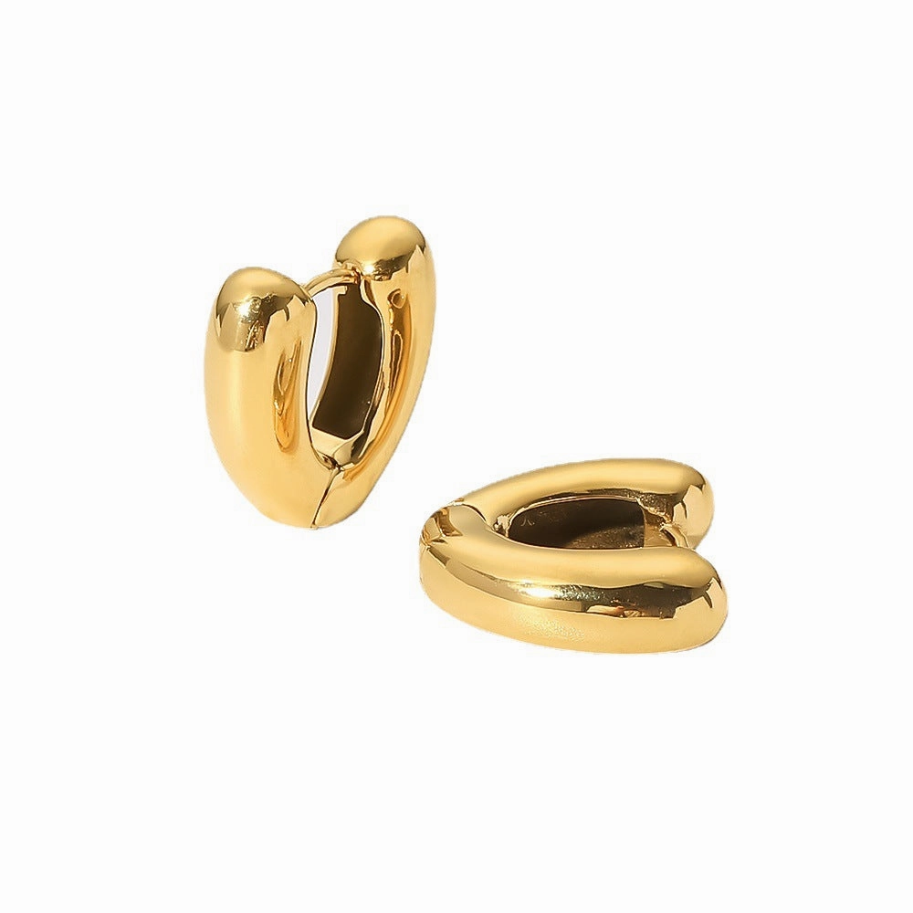 Wholesale 18K Gold Plated Stainless Steel Twisted Earrings