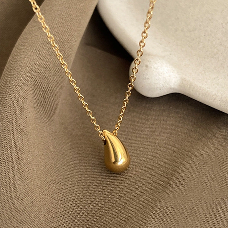 Wholesale 18K Gold Plated Water Drop Necklace Clavicle Chain