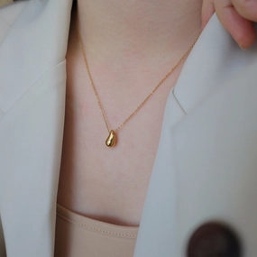 Wholesale 18K Gold Plated Water Drop Necklace Clavicle Chain