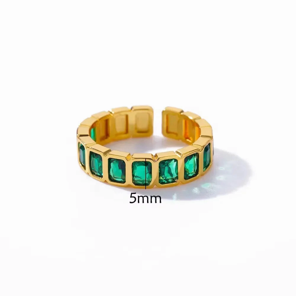 Wholesale 18K gold platedzircon ring ins female fashion design feeling   ring