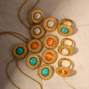 Wholesale 18k Gold Round Stainless Steel Necklaces