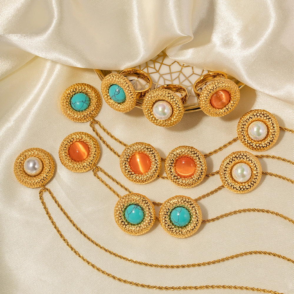 Wholesale 18k Gold Round Stainless Steel Necklaces
