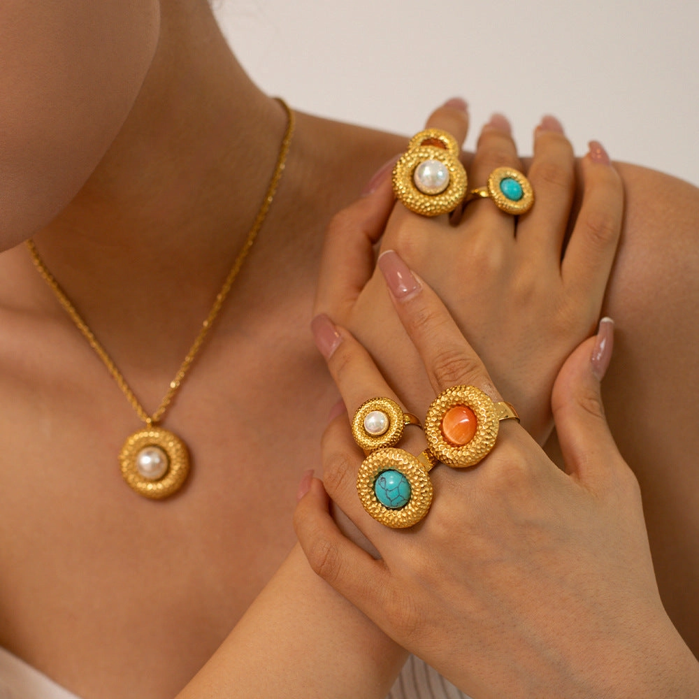 Wholesale 18k Gold Round Stainless Steel Necklaces