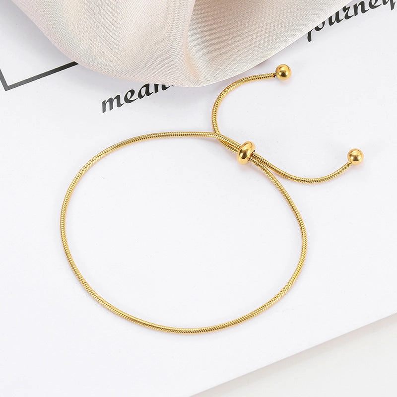 Wholesale 18K Gold Snake Bone Adjustable Bracelet