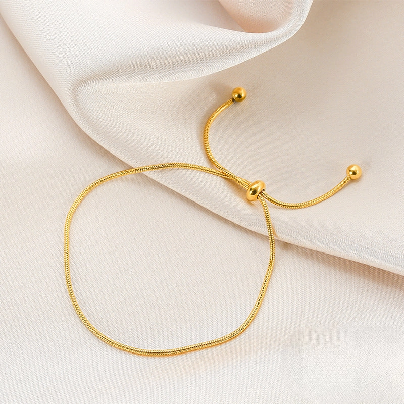 Wholesale 18K Gold Snake Bone Adjustable Bracelet