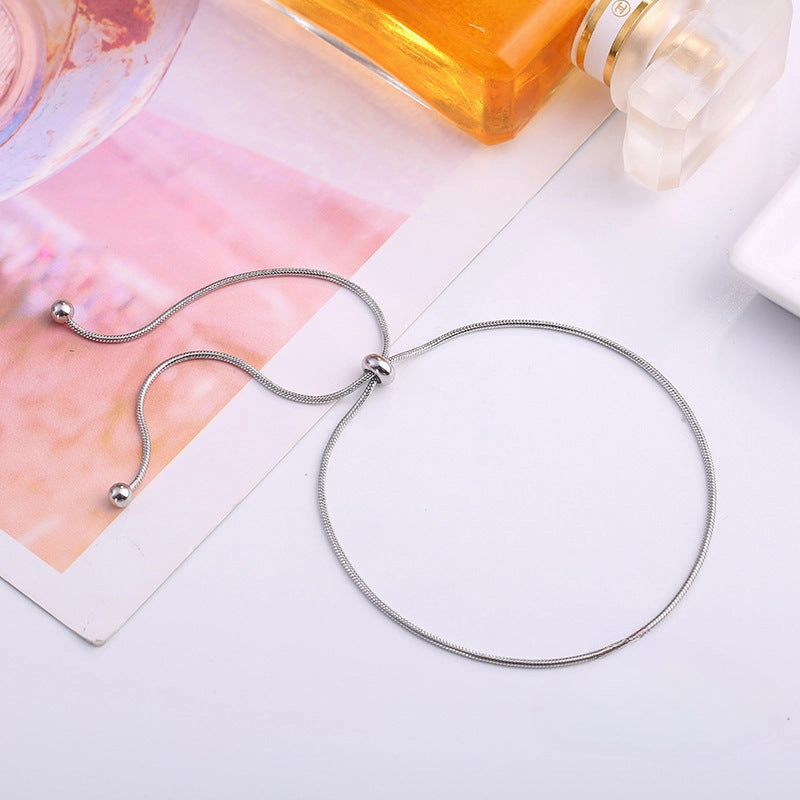 Wholesale 18K Gold Snake Bone Simple Ins Forest Style Adjustable Length Non-fading Bracelet