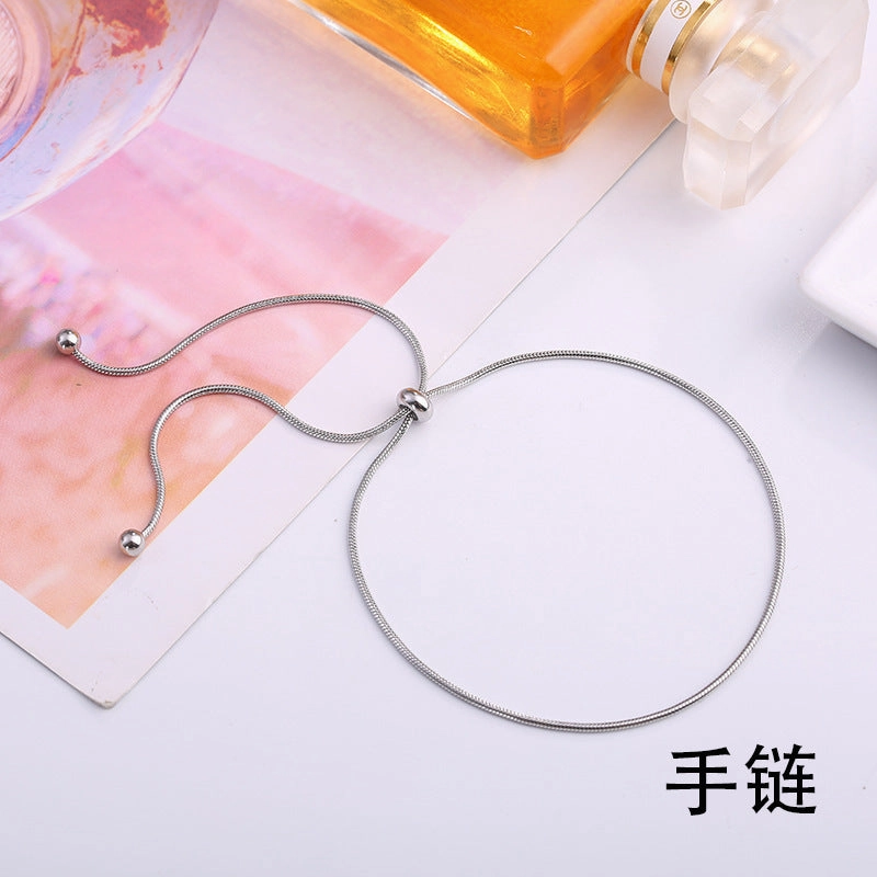 Wholesale 18K Gold Snake Bone Simple Ins Forest Style Adjustable Length Non-fading Bracelet