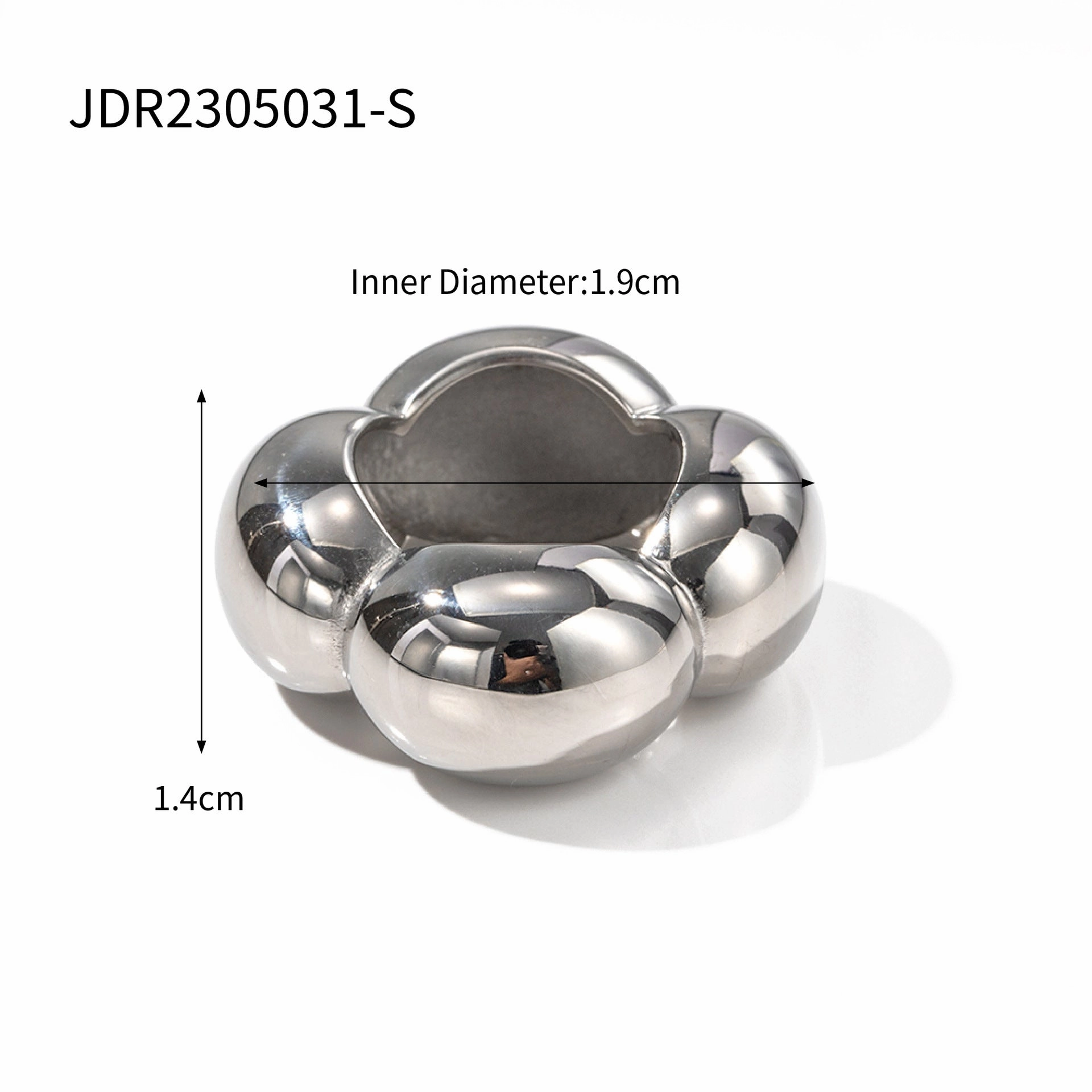Wholesale 18K Gold Stainless Steel Closed Ring