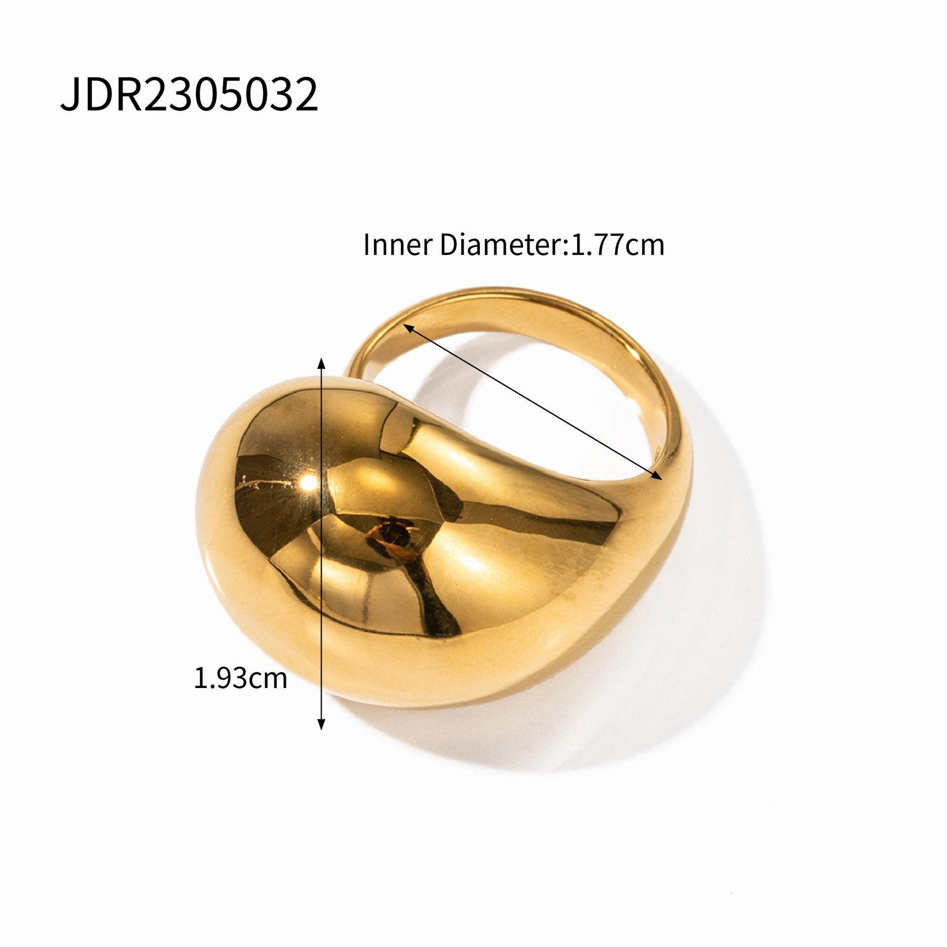 Wholesale 18K Gold Stainless Steel Closed Ring