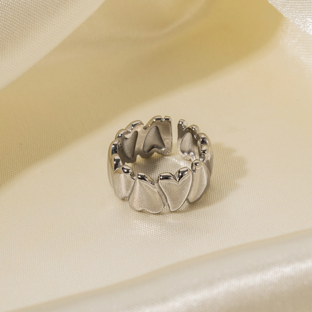 Wholesale 18K Gold Stainless Steel Love Open Ring