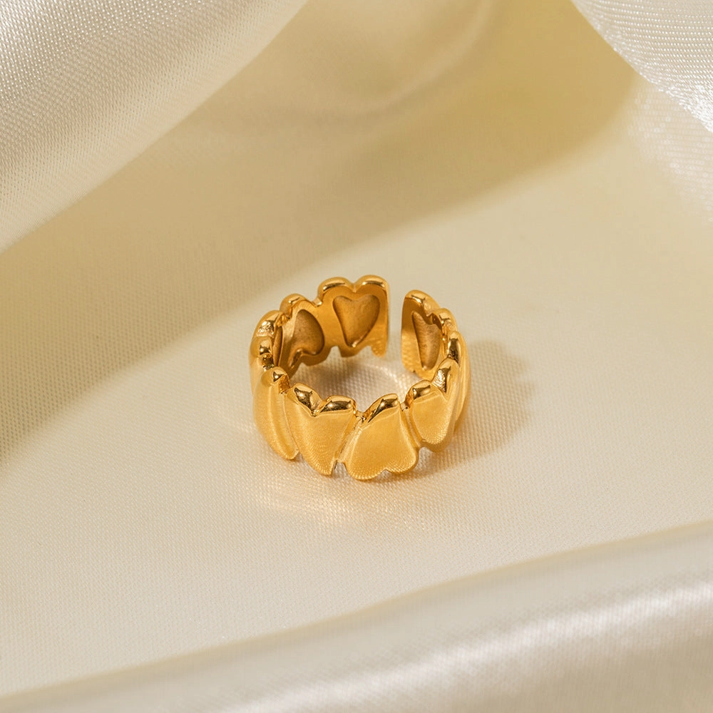 Wholesale 18K Gold Stainless Steel Love Open Ring