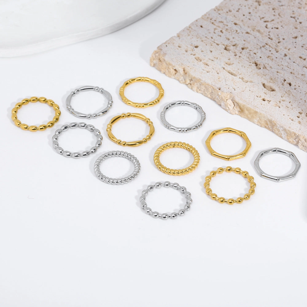 Wholesale 18K Gold Stainless Steel Ring
