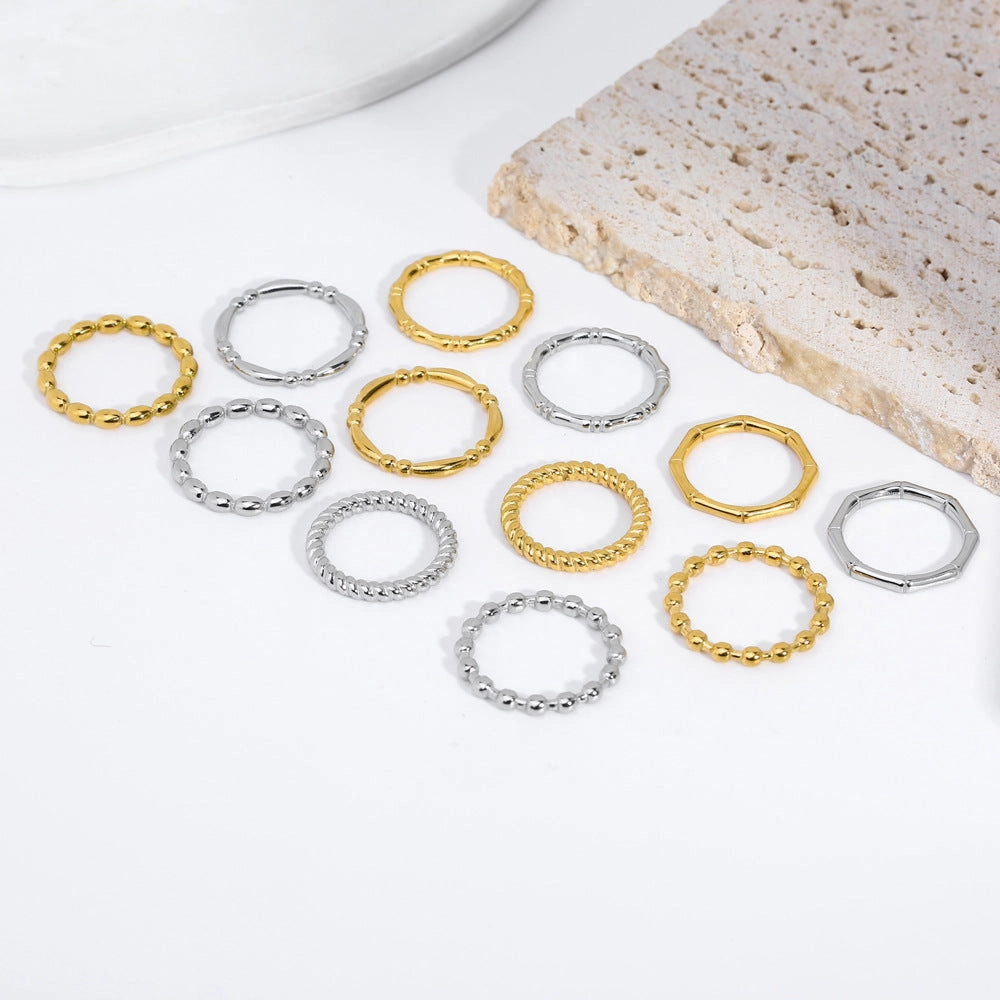 Wholesale 18K Gold Stainless Steel Ring
