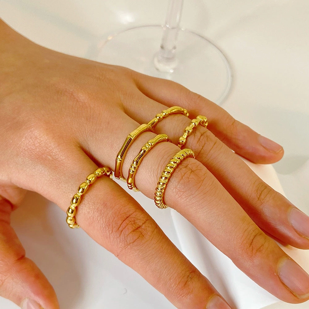 Wholesale 18K Gold Stainless Steel Ring