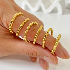 Wholesale 18K Gold Stainless Steel Ring