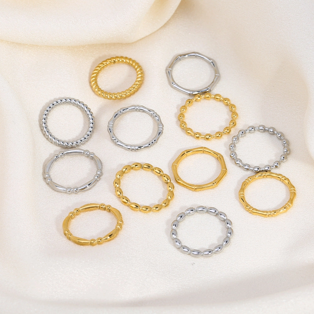Wholesale 18K Gold Stainless Steel Ring