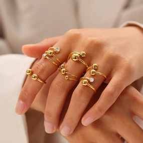 Wholesale 18K Gold Stainless Steel Ring