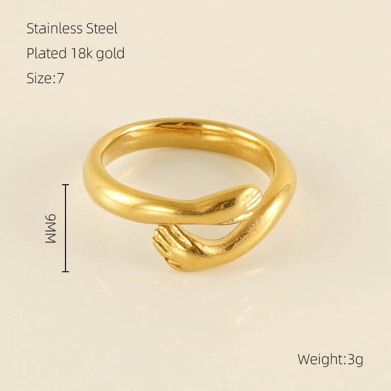 Wholesale 18k Gold Stainless Steel Titanium Steel Ring