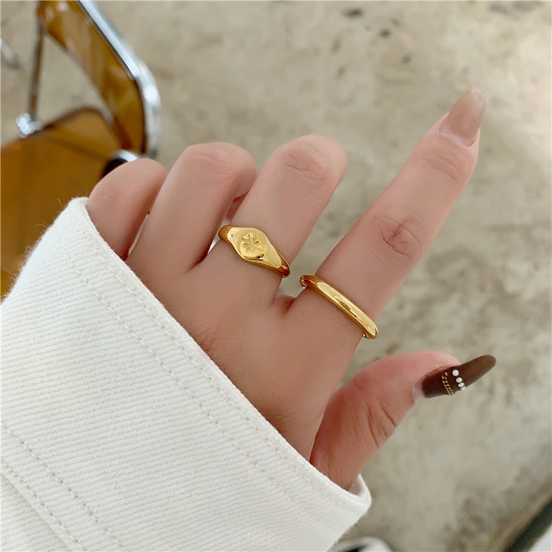 Wholesale 18k Stainless Steel Aperture Ring