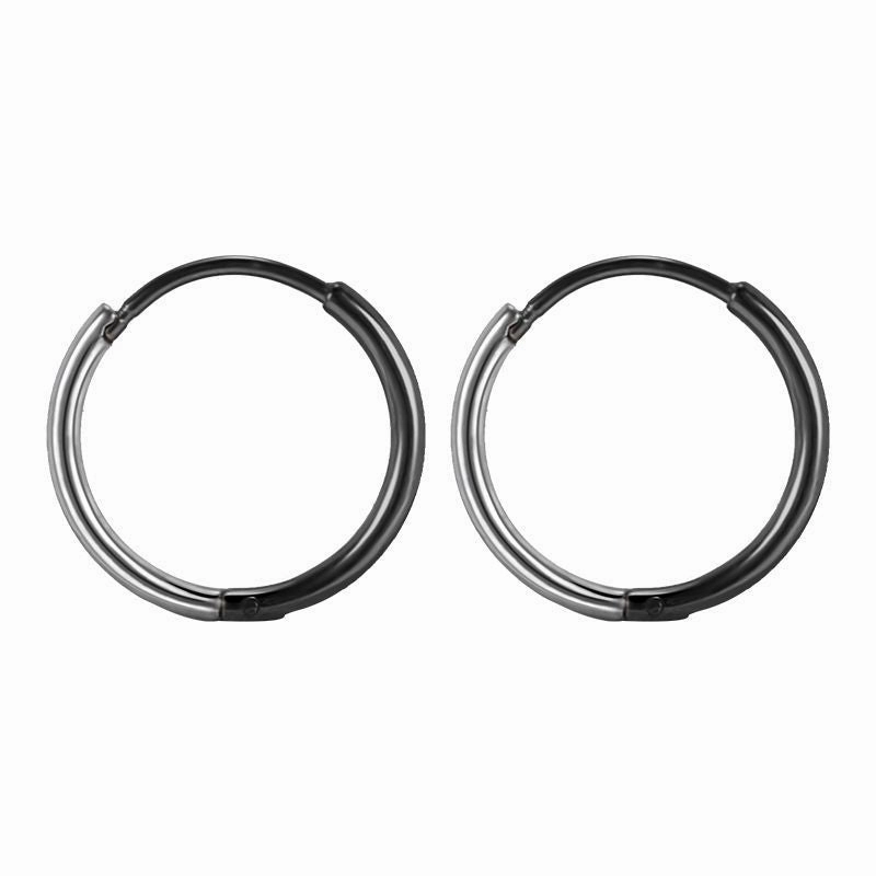 Wholesale 1.2mm Wire Diameter Stainless Steel Color Matching Circle Earrings