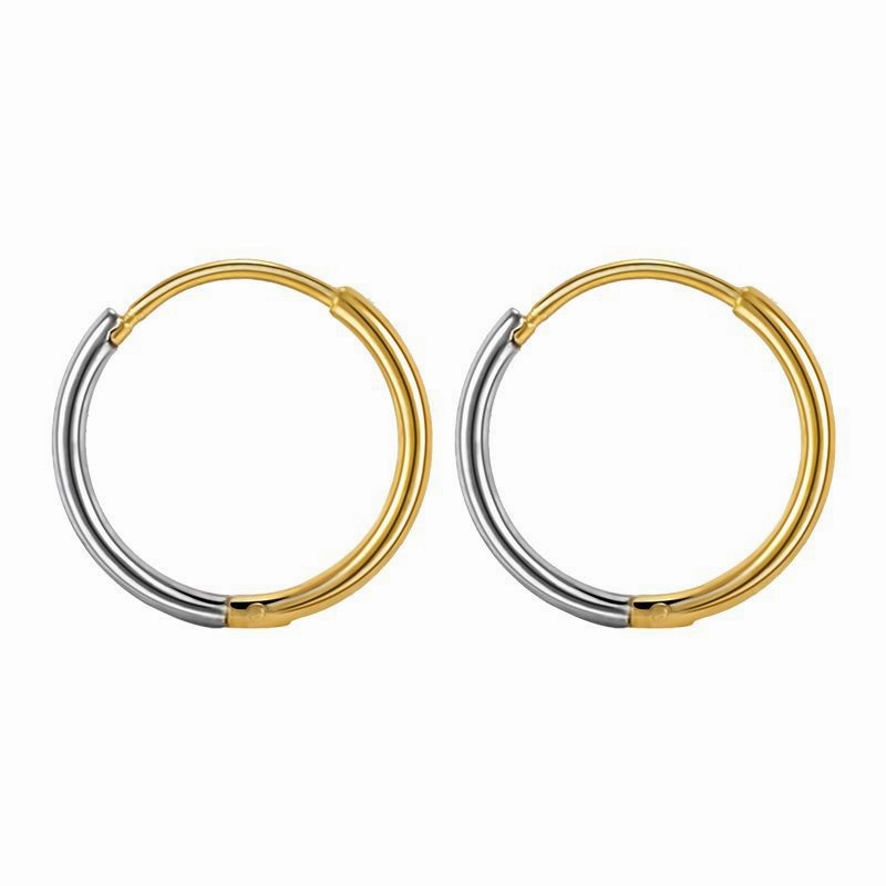 Wholesale 1.2mm Wire Diameter Stainless Steel Color Matching Circle Earrings