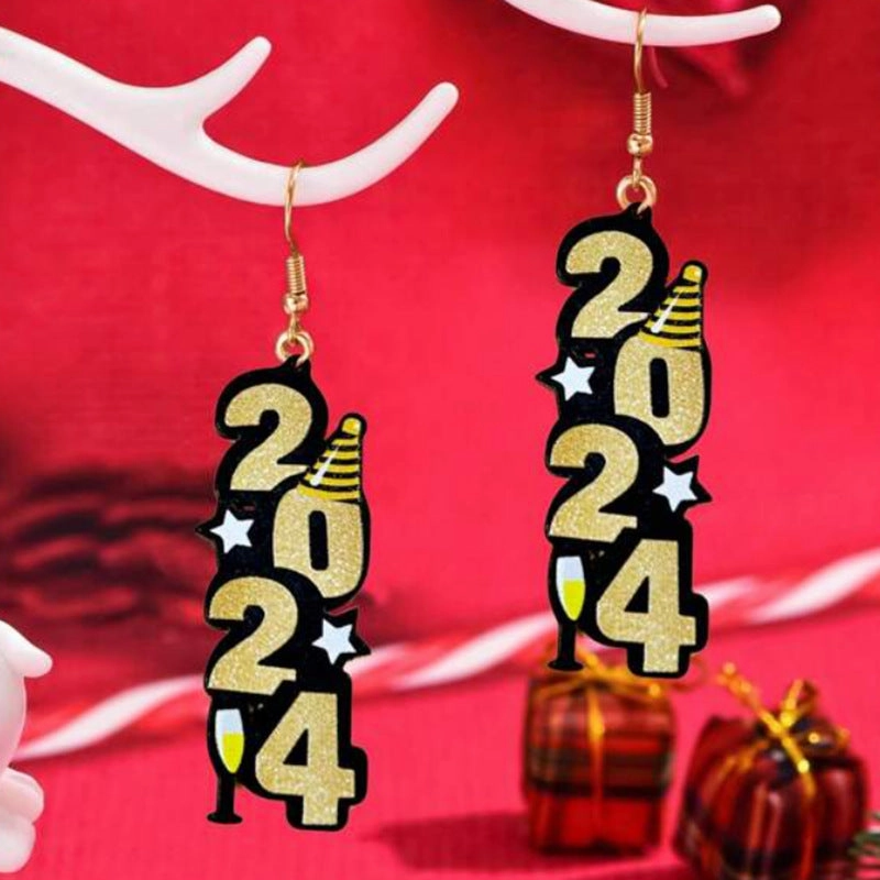 Wholesale 2024 Digital Earrings Female