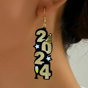Wholesale 2024 Digital Earrings Female