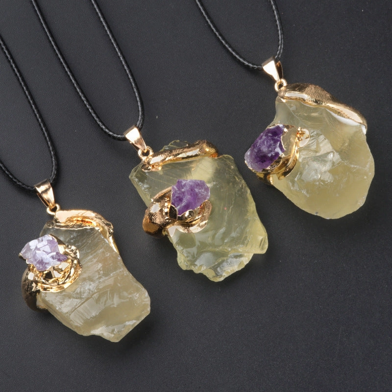 Wholesale 20~40mm Multi-color Crystal Stone Irregular Necklace Accessories