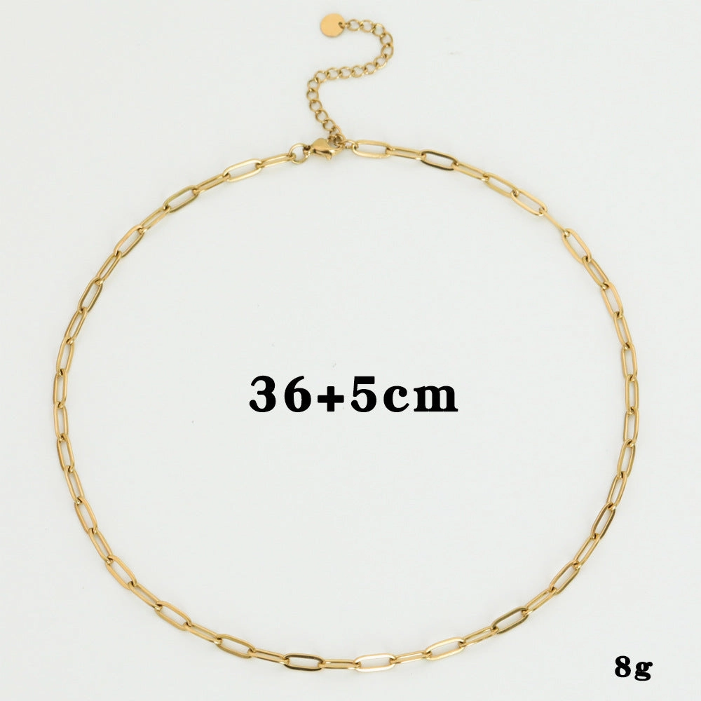 Wholesale 20PCS Natural Stone Square Brand Titanium Steel Retro Multi-layer Turquoise Necklace