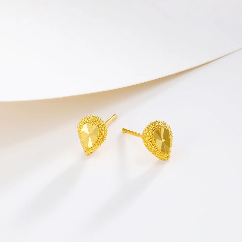 Wholesale 24K Gold Plated Alloy Car Flower Drop Earrings