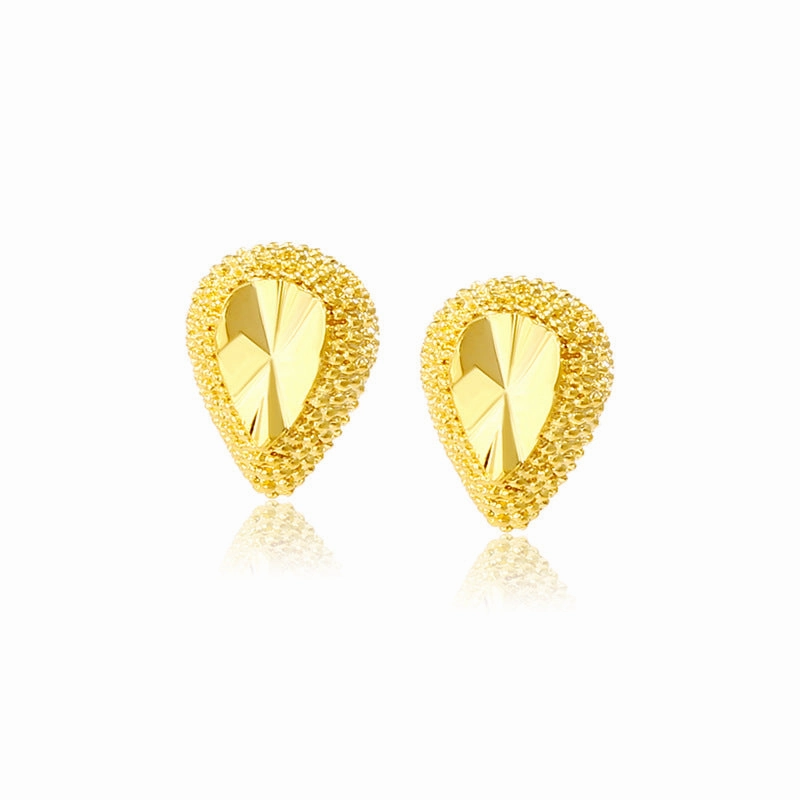 Wholesale 24K Gold Plated Alloy Car Flower Drop Earrings