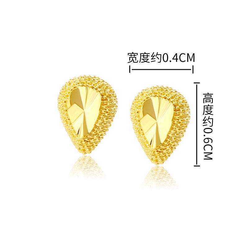 Wholesale 24K Gold Plated Alloy Car Flower Drop Earrings